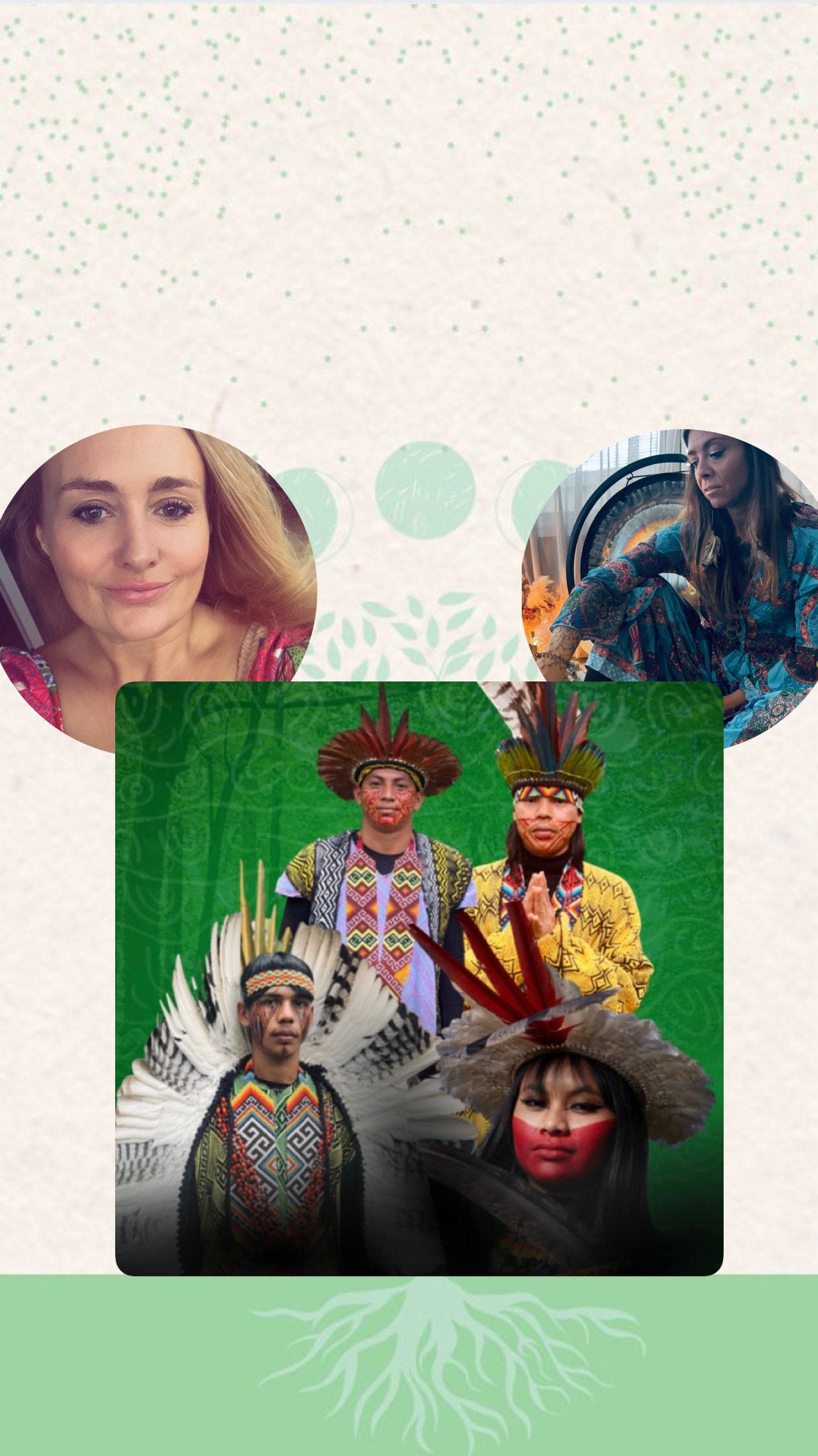 Einstakur sameiginlegur viðburður með MATA Healing process og Txana Reu Keneya -helgir tónlistarmenn frá Amazon